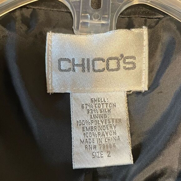 EUC Chico’s Embroidered Jacket Size Large - Picture 3 of 9